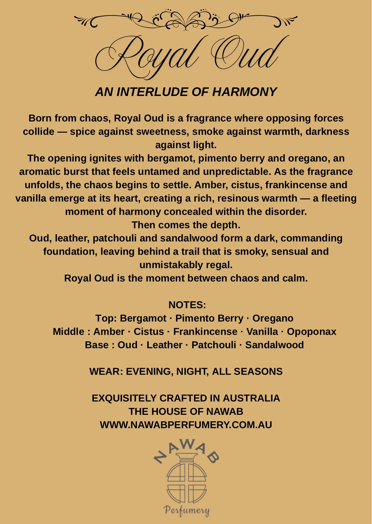 Royal Oud - Inspired by Amouage Interlude Man